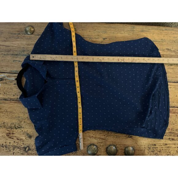 Bashafo‎ Women's Blue Polo size small short sleeve collared polyester button - Picture 8 of 8